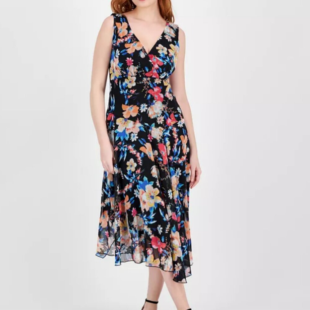 Floral Black Dress